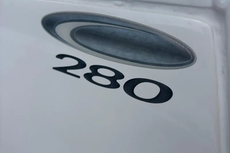  Yacht Photos Pics Close-up of 2022 Cobia 280 Center Console boat model number.