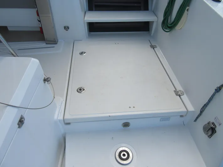 Lady Ana Yacht Photos Pics Bali 4.1 yacht deck area with storage hatch and steps, 2020 model.