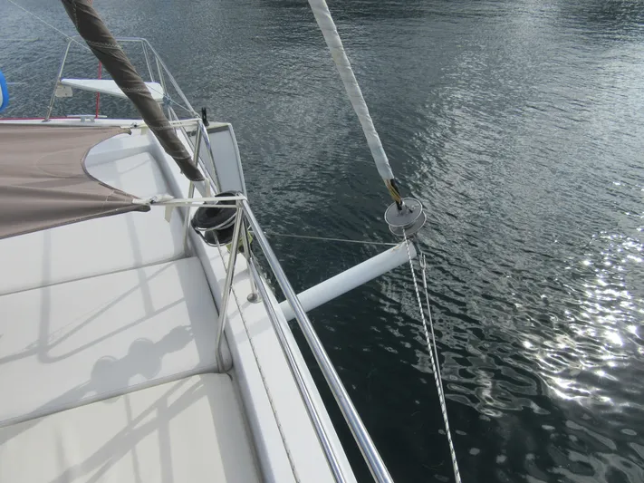 Lady Ana Yacht Photos Pics Sailing catamaran Bali 4.1, 2020 model, on calm water with visible deck and rigging.
