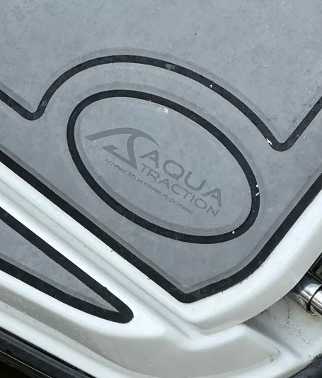 Monica Yacht Photos Pics Close-up of AquaTraction marine flooring on 2006 Alubat Ovni 395 Centerboard.