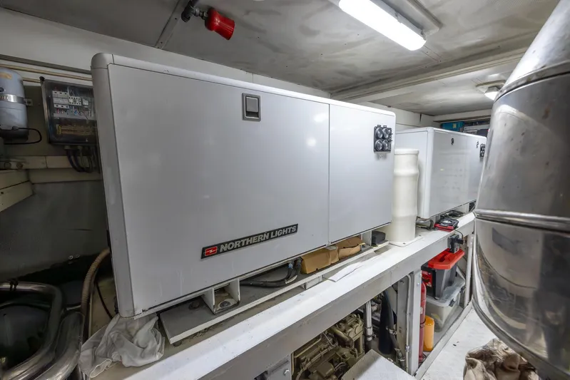  Yacht Photos Pics Engine Room Looking Fwd at Generators