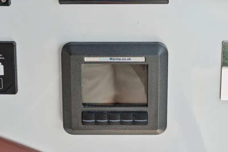 Carolina Red Yacht Photos Pics Control panel display on 2024 St Francis 460 yacht dashboard.