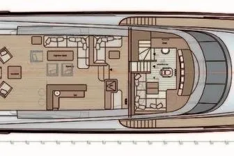 Smooth Operator Yacht Photos Pics Floor plan of a 2011 Jongert 39m yacht, featuring spacious interior layout.