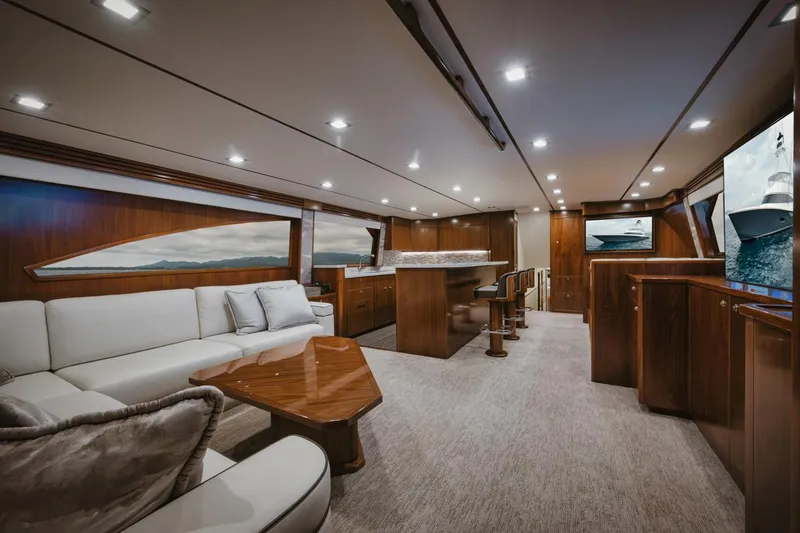 Why Wouldn't We Yacht Photos Pics Viking 80 Why Wouldn't We - Interior Salon