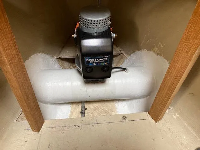  Yacht Photos Pics Side-Power thruster in 1980 Grand Banks 42 Europa boat interior.