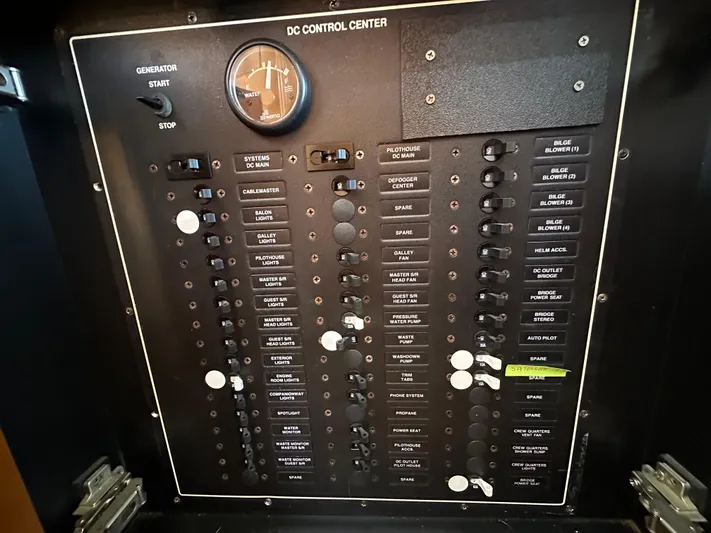  Yacht Photos Pics DC control center panel on a 2001 Carver 570 Voyager Pilothouse yacht.
