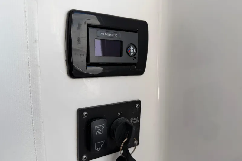  Yacht Photos Pics Control panel on 2024 Sportsman Open 282TE Center Console boat.