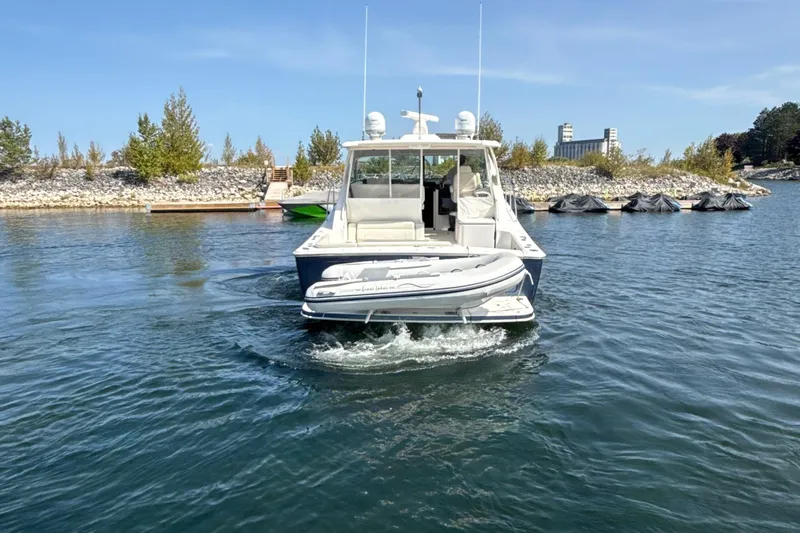Nomad Yacht Photos Pics 2019 Tiara Yachts 39 Open cruising in a scenic harbor setting.