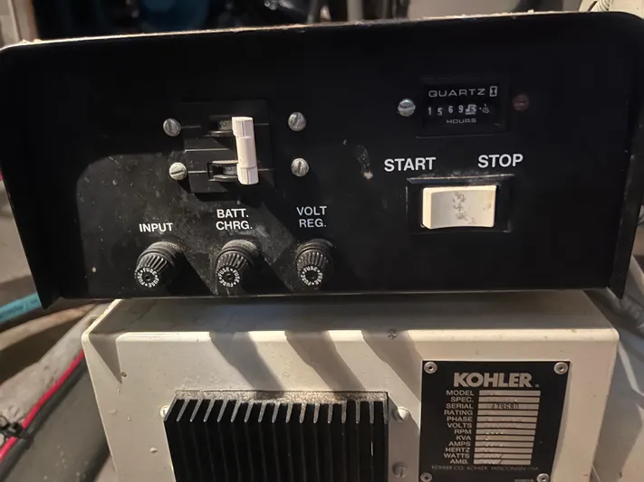  Yacht Photos Pics Control panel of a 1999 Silverton 392 Aft Cabin with Kohler generator.