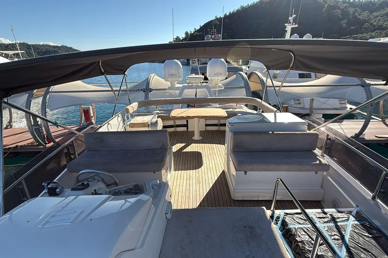  Yacht Photos Pics Luxurious 2013 Ferretti 620 yacht interior with spacious seating and elegant design.