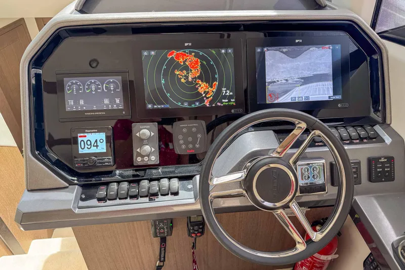 Sea Star Yacht Photos Pics 2023 Galeon 500 Fly dashboard with advanced navigation and control systems.