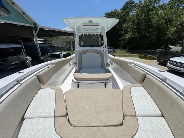  Yacht Photos Pics 2022 Sea Fox 288 Commander boat with spacious seating and modern design.