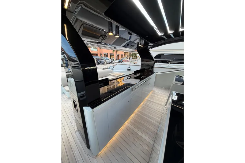 Kawa Yacht Photos Pics Luxurious interior of 2023 SACS Rebel 55 yacht with sleek design and modern amenities.