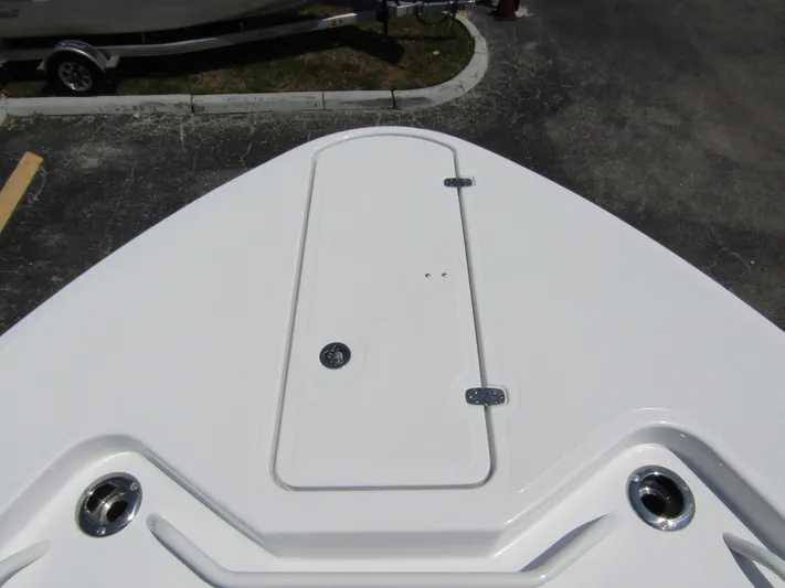  Yacht Photos Pics 2024 Wellcraft 352 Fisherman bow storage compartment.