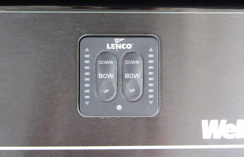  Yacht Photos Pics Lenco trim tab control panel on 2024 Wellcraft 352 Fisherman boat.