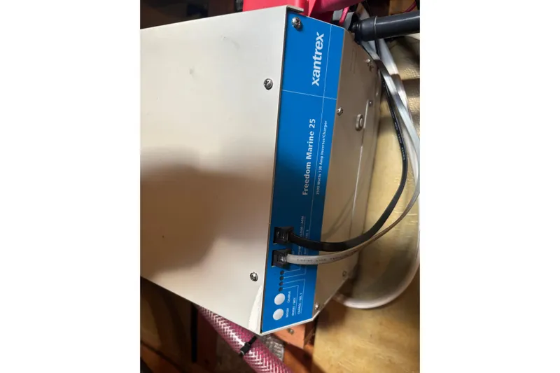 Oasis Yacht Photos Pics Xantrex Freedom Marine 25 inverter charger in a 1987 Wilbur 38 boat.