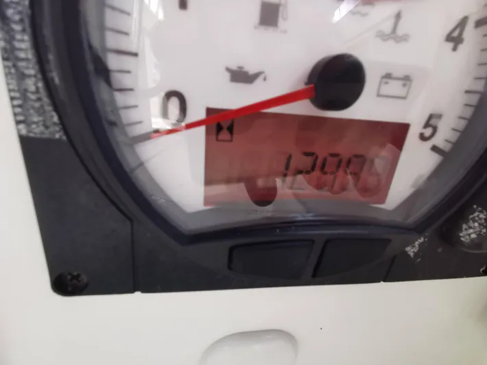 Siman H Yacht Photos Pics Close-up of Beneteau Oceanis 46.1 2020 engine hour meter displaying 1209.9 hours.
