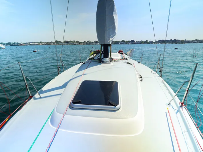  Yacht Photos Pics 2020 J Boats J/99 sailboat deck view on calm water.