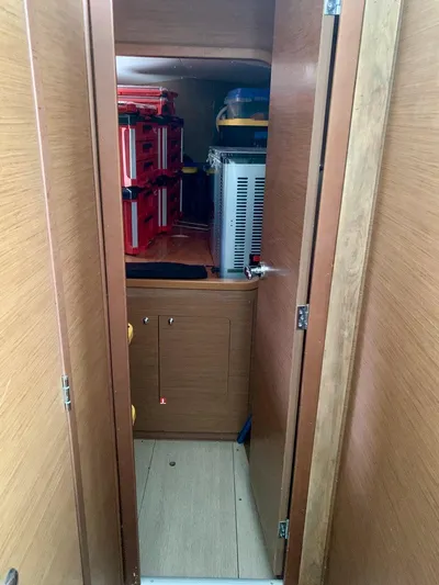 Esperanza Yacht Photos Pics Interior storage space on a 2019 Lagoon 380 S2 4/2 catamaran.
