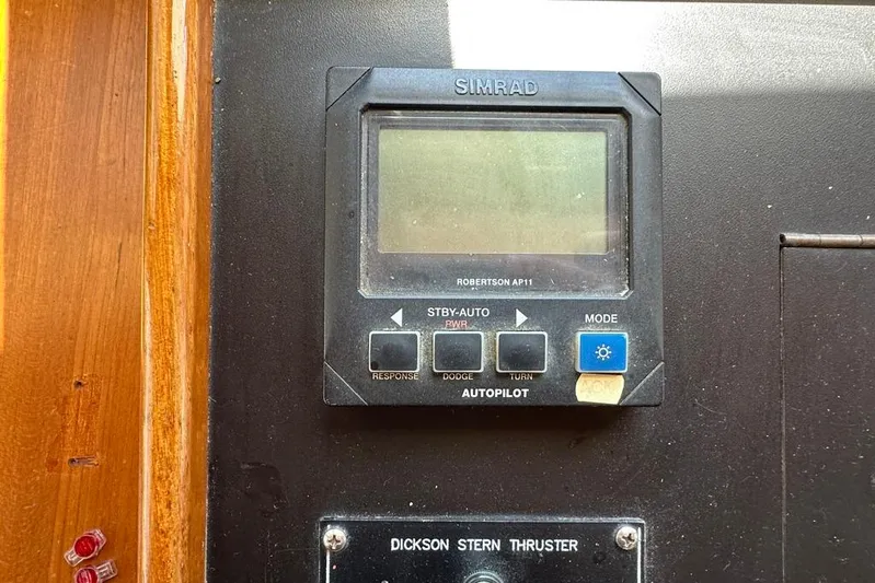  Yacht Photos Pics Simrad autopilot control panel on 1983 Kadey-Krogen Krogen 42 Trawler.