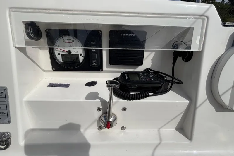 Katara Yacht Photos Pics Control panel of 2023 X-Yachts X4³ MkII with gauges and communication device.