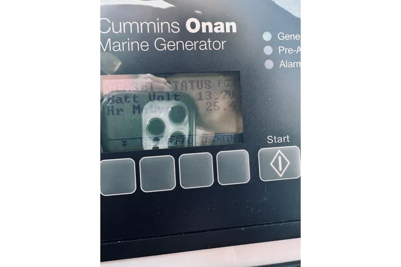 2021 Back Cove 37 Yacht Photos Pics Cummins Onan marine generator display on 2021 Back Cove 37 boat.