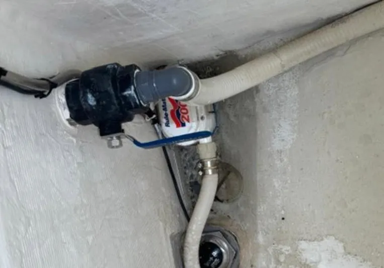 Big Sexy Yacht Photos Pics Bilge pump installation in a 2020 Prowler 42 boat.