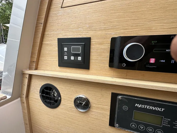  Yacht Photos Pics Control panel of a 2014 SACS Strider 13 boat with Mastervolt system.