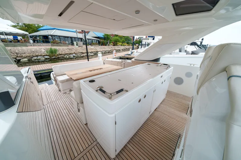  Yacht Photos Pics 2024 Jeanneau DB43 Outboard yacht with sleek deck and modern amenities.