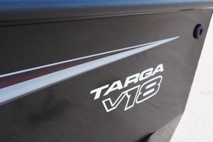 2026 Tracker Targa V-18 WT boat with sleek design and bold lettering.