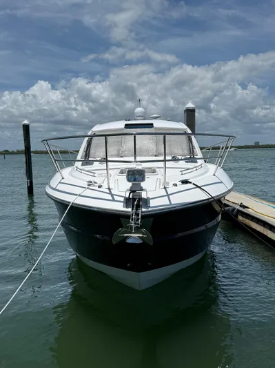  Yacht Photos Pics 2016 Monterey 360 Sport Coupe docked on a sunny day.