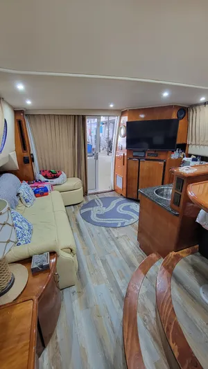  Yacht Photos Pics Interior of 2004 Carver 360 Sport Sedan with cozy seating and modern amenities.