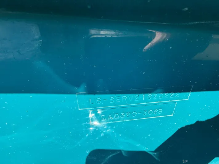  Yacht Photos Pics Hull identification number on 2022 Sea Ray Sundancer 320 Outboard boat.