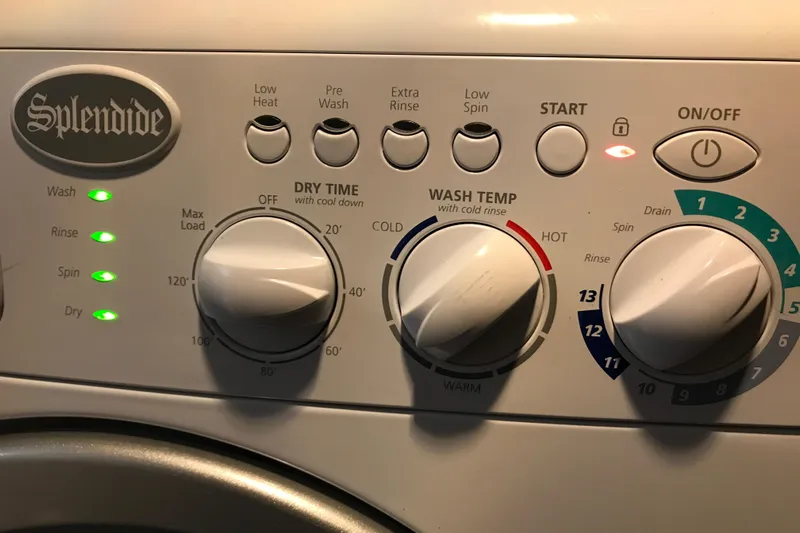  Yacht Photos Pics Splendide washing machine control panel with various settings and indicators.
