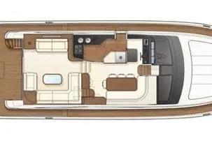  Yacht Photos Pics 2009 Ferretti Yachts 681 interior layout, showcasing spacious living and dining areas.