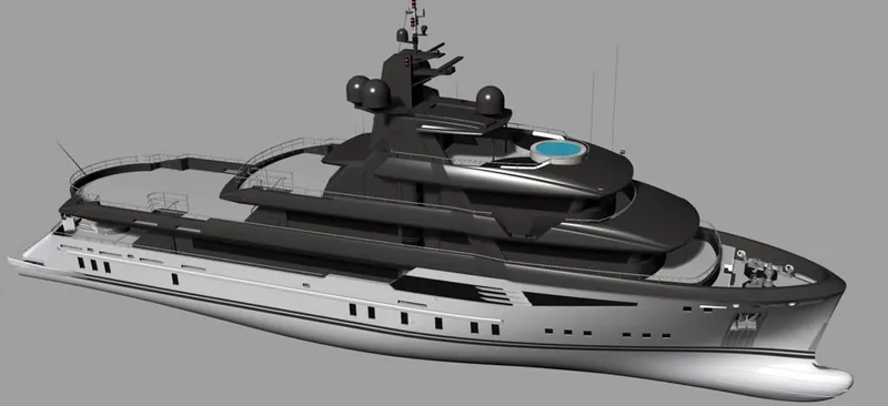 Project Ice Yacht Photos Pics Luxurious 2026 custom motor yacht with sleek design and modern amenities.