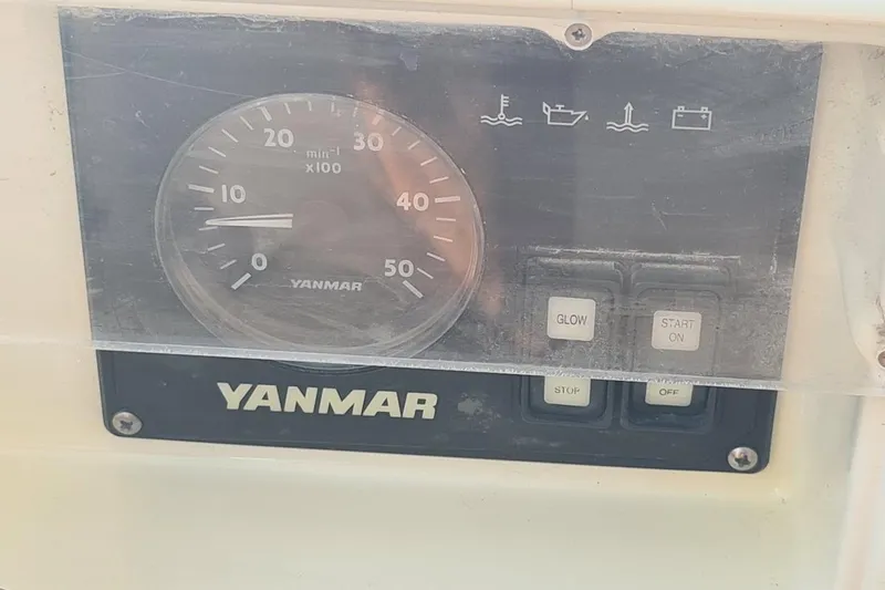  Yacht Photos Pics Yanmar engine control panel on 2009 Jeanneau Sun Odyssey 50 DS sailboat.