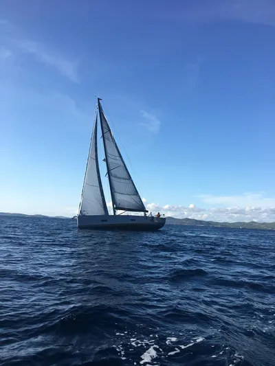 Sultans Of Swing Yacht Photos Pics Sailing yacht Solaris 50 with carbon mast on open sea, 2020 model.