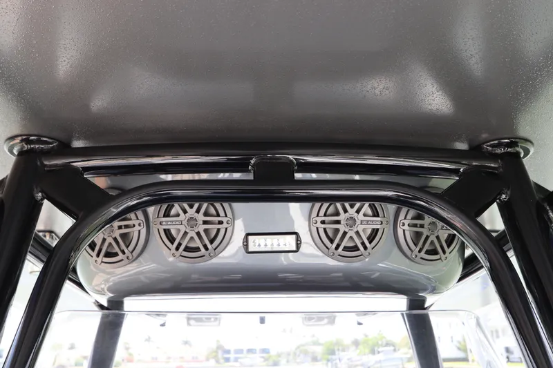  Yacht Photos Pics 2019 Statement 350 Open boat with overhead speakers and LED light.