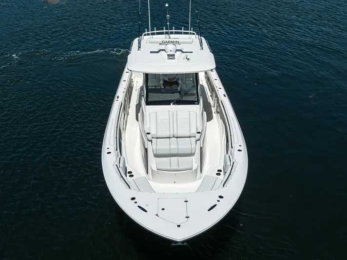 Reel Deal Yacht Photos Pics Pursuit 37 REEL DEAL - Bow Aerial Profile