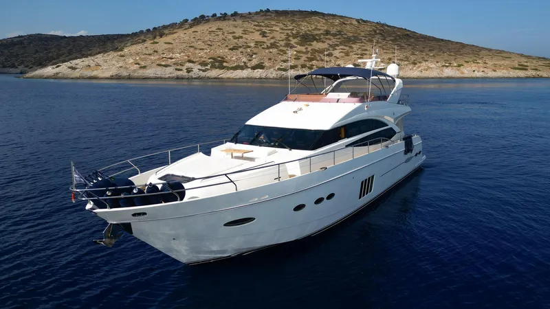  Yacht Photos Pics Luxury Princess 72 yacht from 2012 cruising in serene blue waters.