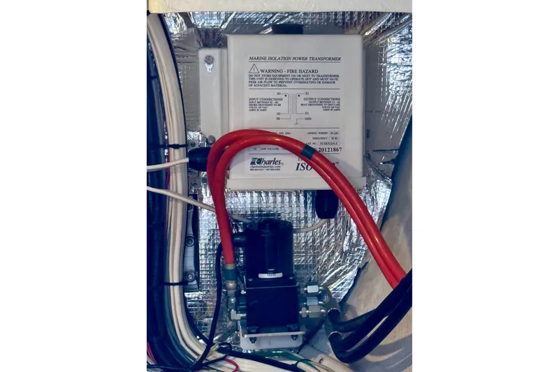 Rosie Mclane Yacht Photos Pics Marine isolation power transformer with cables in a 2006 Westcoast Sedan.