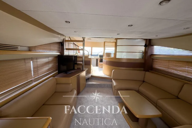  Yacht Photos Pics Luxurious interior of 2008 Princess 67 Flybridge yacht with elegant seating and modern design.