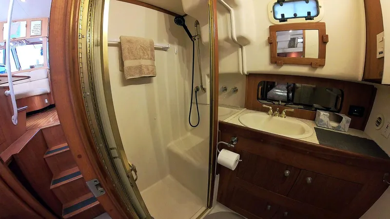 This Is What Yacht Photos Pics Master Head Shower and Vanity