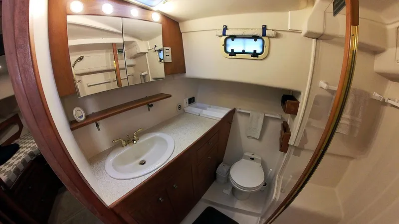 This Is What Yacht Photos Pics Guest Head Vanity and Toilet