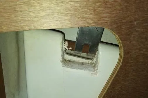 Bermuda Yacht Photos Pics Interior detail of a 2017 Dufour 412 Grand Large yacht, showcasing structural components.