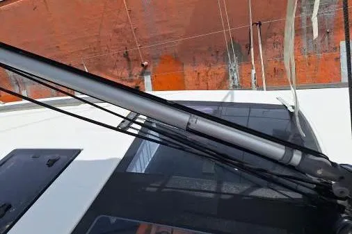 Bermuda Yacht Photos Pics 2017 Dufour 412 Grand Large yacht deck with rigging and hatch details.