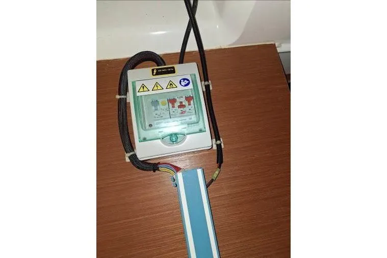 Bermuda Yacht Photos Pics Electrical control box on a 2017 Dufour 412 Grand Large yacht.