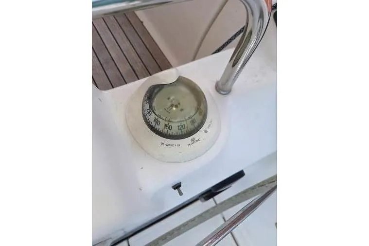 Bermuda Yacht Photos Pics Compass on 2017 Dufour 412 Grand Large yacht, featuring a sleek design.