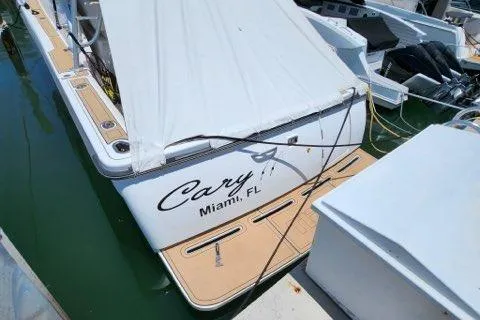  Yacht Photos Pics 2007 Tiara Yachts 3600 Open docked in Miami, FL, with covered deck.